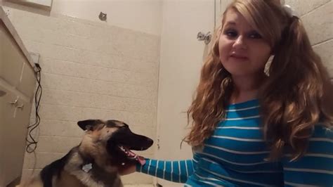 girl fucked by dog|Dog fucks girl hard .